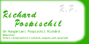 richard pospischil business card